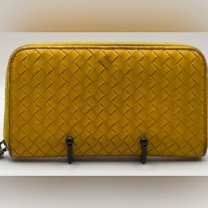 Authentic Bottega Veneta Continental Wallet-Yellow
